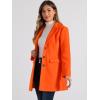 imageAllegra K Womens 2024 Pea Coat Single Breasted Long Winter Coats for WomenOrange