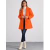 imageAllegra K Womens 2024 Pea Coat Single Breasted Long Winter Coats for WomenOrange