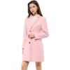 imageAllegra K Womens 2024 Pea Coat Single Breasted Long Winter Coats for WomenPink