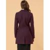 imageAllegra K Womens 2024 Pea Coat Single Breasted Long Winter Coats for WomenPurplish Red