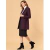 imageAllegra K Womens 2024 Pea Coat Single Breasted Long Winter Coats for WomenPurplish Red