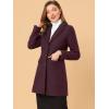 imageAllegra K Womens 2024 Pea Coat Single Breasted Long Winter Coats for WomenPurplish Red