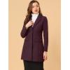 imageAllegra K Womens 2024 Pea Coat Single Breasted Long Winter Coats for WomenPurplish Red