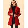 imageAllegra K Womens 2024 Pea Coat Single Breasted Long Winter Coats for WomenRed