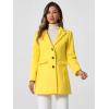 imageAllegra K Womens 2024 Pea Coat Single Breasted Long Winter Coats for WomenYellow