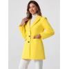 imageAllegra K Womens 2024 Pea Coat Single Breasted Long Winter Coats for WomenYellow