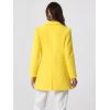 imageAllegra K Womens 2024 Pea Coat Single Breasted Long Winter Coats for WomenYellow