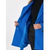 imageAllegra K Womens Notch Lapel Double Breasted Belted Mid Long Outwear Winter CoatBlue