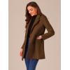 imageAllegra K Womens Notch Lapel Double Breasted Belted Mid Long Outwear Winter CoatDeep Brown