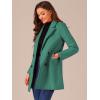 imageAllegra K Womens Notch Lapel Double Breasted Belted Mid Long Outwear Winter CoatGreen