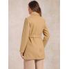 imageAllegra K Womens Notch Lapel Double Breasted Belted Mid Long Outwear Winter CoatKhaki