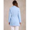 imageAllegra K Womens Notch Lapel Double Breasted Belted Mid Long Outwear Winter CoatLight Blue