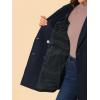 imageAllegra K Womens Notch Lapel Double Breasted Belted Mid Long Outwear Winter CoatNavy Blue