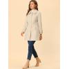 imageAllegra K Womens Peter Pan Collar Overcoat Winter Buttoned Single Breasted Long CoatBeige