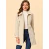 imageAllegra K Womens Peter Pan Collar Overcoat Winter Buttoned Single Breasted Long CoatBeige