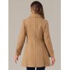 imageAllegra K Womens Peter Pan Collar Overcoat Winter Buttoned Single Breasted Long CoatCamel