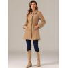 imageAllegra K Womens Peter Pan Collar Overcoat Winter Buttoned Single Breasted Long CoatCamel