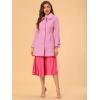 imageAllegra K Womens Peter Pan Collar Overcoat Winter Buttoned Single Breasted Long CoatCharm Pink