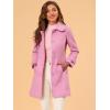 imageAllegra K Womens Peter Pan Collar Overcoat Winter Buttoned Single Breasted Long CoatCharm Pink