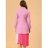 imageAllegra K Womens Peter Pan Collar Overcoat Winter Buttoned Single Breasted Long CoatCharm Pink