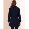 imageAllegra K Womens Peter Pan Collar Overcoat Winter Buttoned Single Breasted Long CoatDark Blue