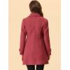 imageAllegra K Womens Peter Pan Collar Overcoat Winter Buttoned Single Breasted Long CoatDull Red