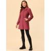 imageAllegra K Womens Peter Pan Collar Overcoat Winter Buttoned Single Breasted Long CoatDull Red