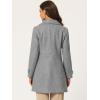 imageAllegra K Womens Peter Pan Collar Overcoat Winter Buttoned Single Breasted Long CoatGrey