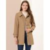 imageAllegra K Womens Peter Pan Collar Overcoat Winter Buttoned Single Breasted Long CoatKhaki