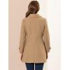 imageAllegra K Womens Peter Pan Collar Overcoat Winter Buttoned Single Breasted Long CoatKhaki