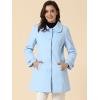 imageAllegra K Womens Peter Pan Collar Overcoat Winter Buttoned Single Breasted Long CoatLight Blue