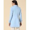 imageAllegra K Womens Peter Pan Collar Overcoat Winter Buttoned Single Breasted Long CoatLight Blue