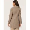 imageAllegra K Womens Peter Pan Collar Overcoat Winter Buttoned Single Breasted Long CoatLight Brown