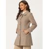 imageAllegra K Womens Peter Pan Collar Overcoat Winter Buttoned Single Breasted Long CoatLight Brown