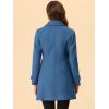 imageAllegra K Womens Peter Pan Collar Overcoat Winter Buttoned Single Breasted Long CoatMarine Blue