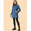 imageAllegra K Womens Peter Pan Collar Overcoat Winter Buttoned Single Breasted Long CoatMarine Blue