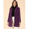 imageAllegra K Womens Peter Pan Collar Overcoat Winter Buttoned Single Breasted Long CoatPurplish Red