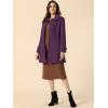 imageAllegra K Womens Peter Pan Collar Overcoat Winter Buttoned Single Breasted Long CoatPurplish Red