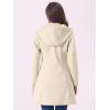 imageAllegra K Womens Winter Overcoat Midthigh Hooded Toggle Duffle Long CoatBeige