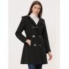 imageAllegra K Womens Winter Overcoat Midthigh Hooded Toggle Duffle Long CoatBlack