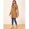 imageAllegra K Womens Winter Overcoat Midthigh Hooded Toggle Duffle Long CoatCamel