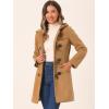 imageAllegra K Womens Winter Overcoat Midthigh Hooded Toggle Duffle Long CoatCamel