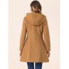 imageAllegra K Womens Winter Overcoat Midthigh Hooded Toggle Duffle Long CoatCamel