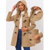 imageAllegra K Womens Winter Overcoat Midthigh Hooded Toggle Duffle Long CoatKhaki