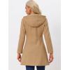 imageAllegra K Womens Winter Overcoat Midthigh Hooded Toggle Duffle Long CoatKhaki