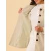 imageAllegra K Womens Winter Overcoat Peter Pan Collar Flap Pocket Single Breasted CoatBeige