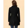 imageAllegra K Womens Winter Overcoat Peter Pan Collar Flap Pocket Single Breasted CoatBlack