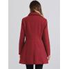 imageAllegra K Womens Winter Overcoat Peter Pan Collar Flap Pocket Single Breasted CoatDark Red