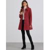 imageAllegra K Womens Winter Overcoat Peter Pan Collar Flap Pocket Single Breasted CoatDark Red