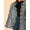 imageAllegra K Womens Winter Overcoat Peter Pan Collar Flap Pocket Single Breasted CoatGrey